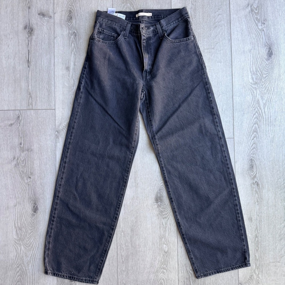 Levis Premium Baggy Dad Jeans Faded Black Wide Leg W26 L30 A3494-0014
